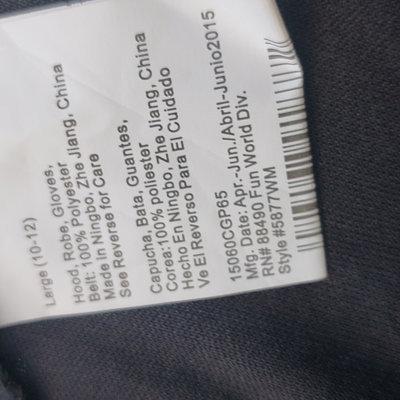 HOLLOWEEN WITCH COSTUME BLACK GOWN GREEN BLACK HAT GOWN SIZE (11 12) 2 PEICE SET - Picture 3 of 7